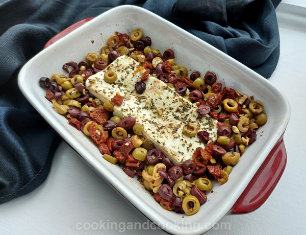 Baked Feta with Olives Baked Feta with Olives