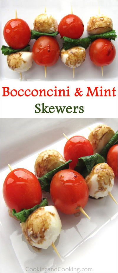 Bocconcini and Mint Skewers Bocconcini and Mint Skewers