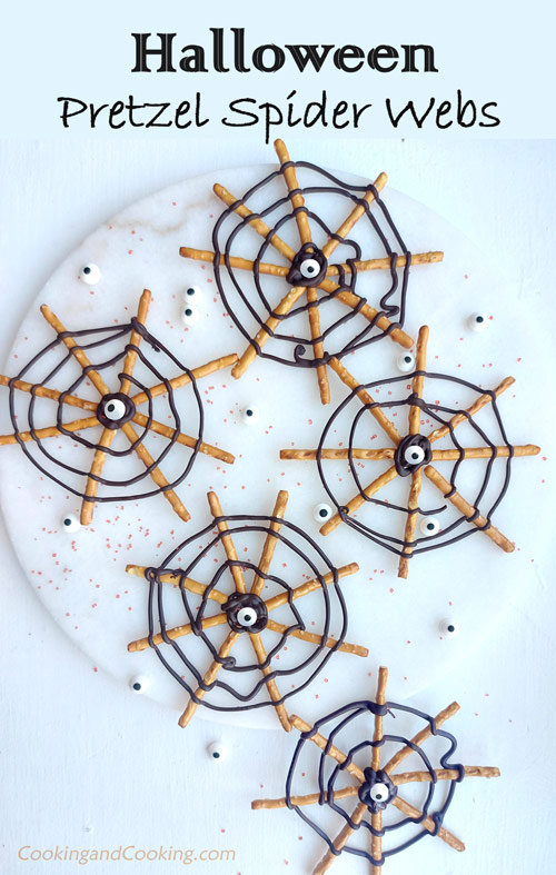 Halloween Pretzel Spider Webs Halloween Pretzel Spider Webs
