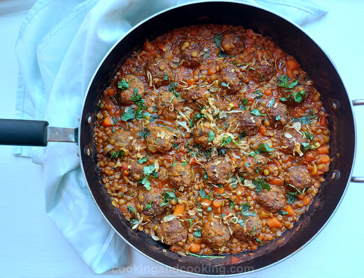 Lentil with Beef Meatballs Lentil with Beef Meatballs