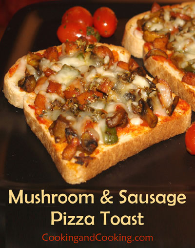 mushroom-and-sausage-pizza-toast mushroom-and-sausage-pizza-toast