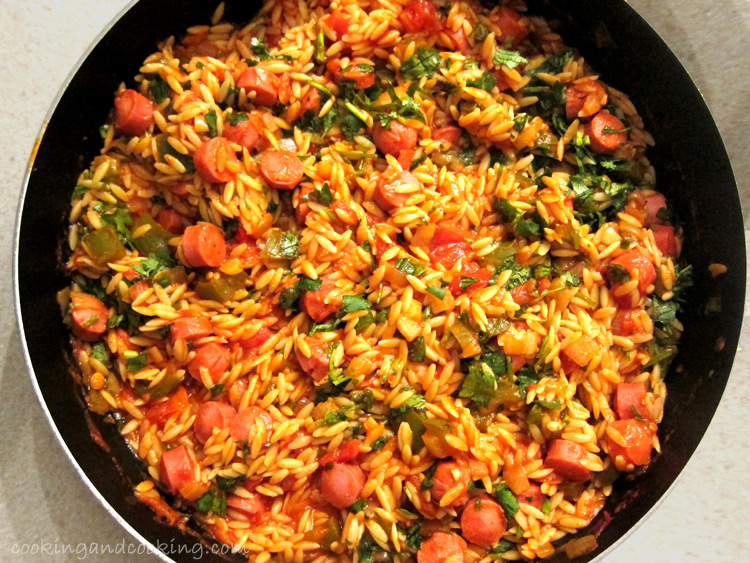 Orzo with Sausage and Cilantro Orzo with Sausage and Cilantro