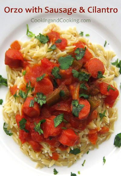 orzo-with-sausage-and-cilantro orzo-with-sausage-and-cilantro