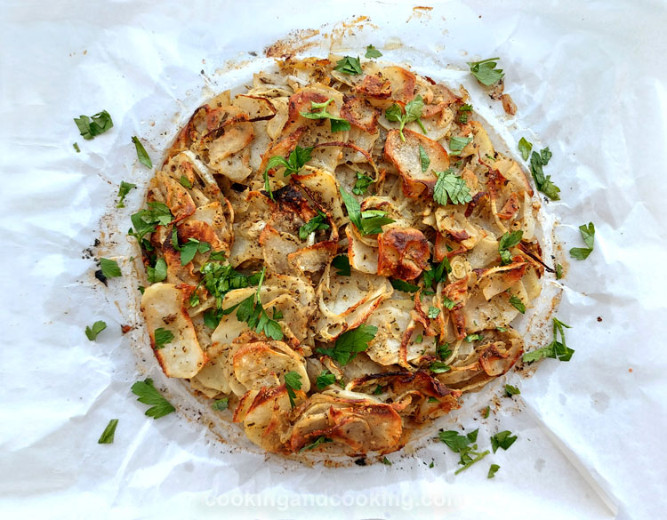 Potato Cake with Onions Potato Cake with Onions
