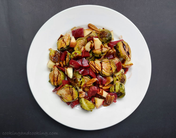 Roasted Brussels Sprouts Salad with Beets Roasted Brussels Sprouts Salad with Beets