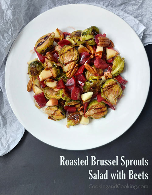 Roasted Brussels Sprouts Salad with Beets Roasted Brussels Sprouts Salad with Beets