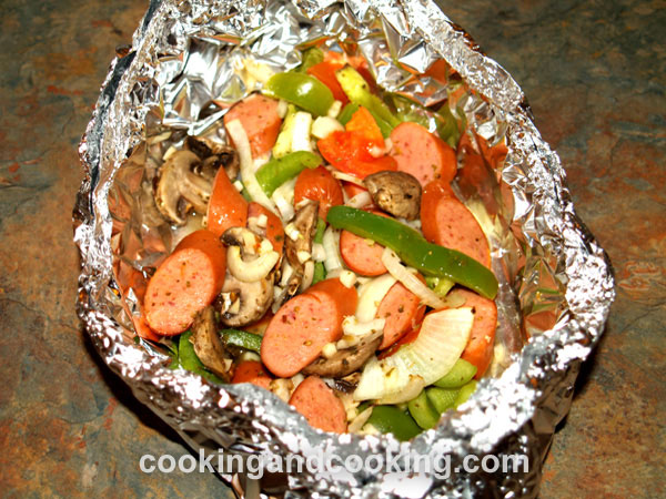 Sausage and Vegetables in Foil Packet Sausage and Vegetables in Foil Packet