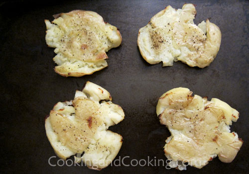 Smashed Potatoes with Cheese Smashed Potatoes with Cheese