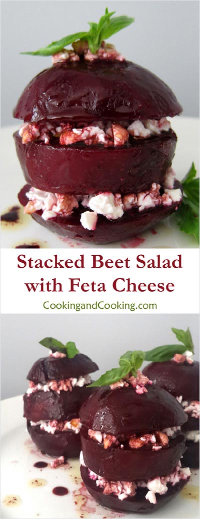 Stacked Beet Salad with Feta Cheese Stacked Beet Salad with Feta Cheese