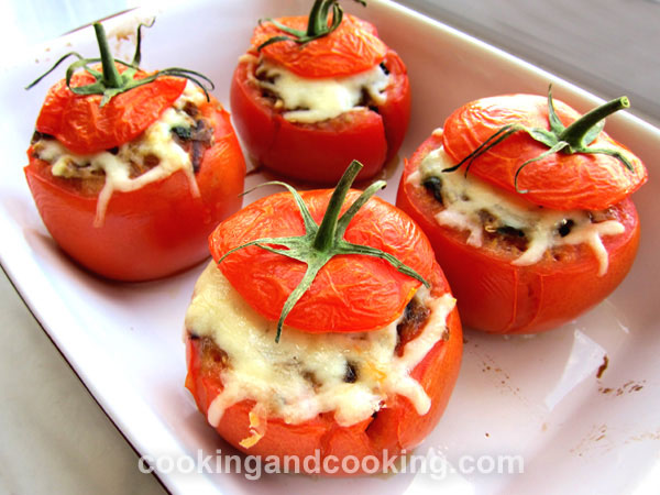 Stuffed Tomato with Eggplant Stuffed Tomato with Eggplant