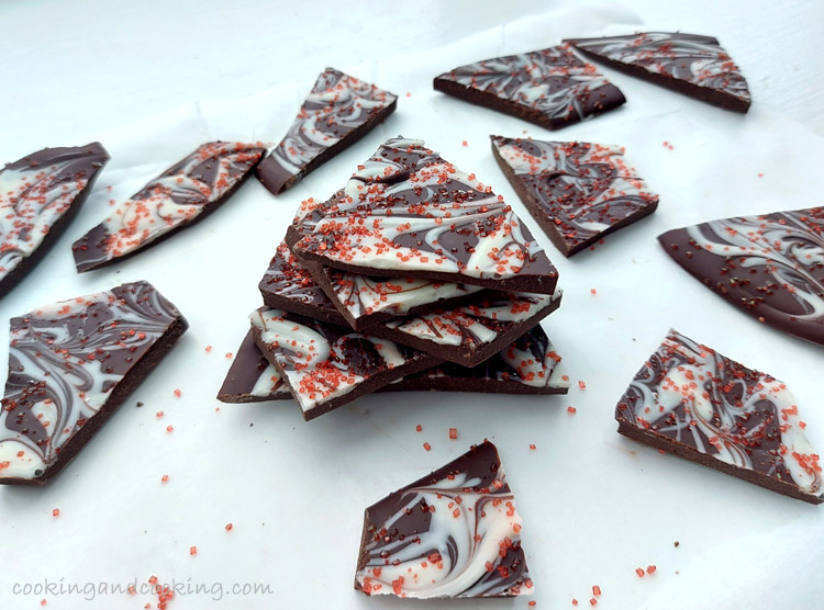 Swirled Chocolate Bark Swirled Chocolate Bark